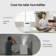 smartmi Evaporative Humidifiers Cool No Mist Humidifiers for Bedroom Air Humidifiers for Baby 4L Top Fill Self-Cleaning Quiet Smart APP Control Auto Shutoff Air-drying Shockproof White