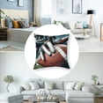 thumbnail image 5 of nygtbtfer Pillow Cover for Couch Sofa Bed, Silhouette Sports Field Pillow Case Cushion for Kids,Green White Geometric Stripe Square Cushion Case White, 5 of 7