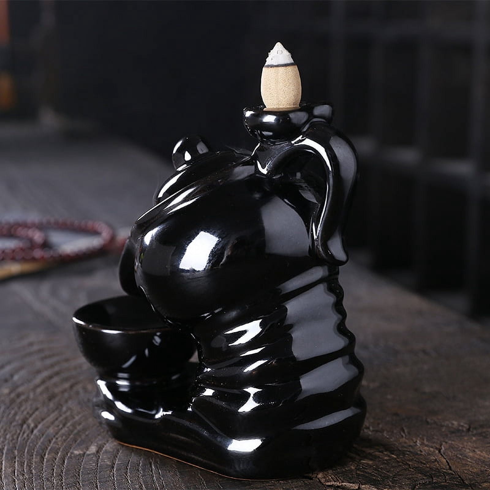 Incense Stick Holder Meditation Accessories Ceramic Backflow Aromatherapy Stove Room Decoration Crafts Creative Teapot Sandalwood Stove Incense Holder for Sticks