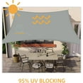 thumbnail image 2 of Sombra Impermeable 3x3m, Tela de Sombra Rectangular Protección UV para Jardín al Aire Libre Terraza Balcón, 2 of 5