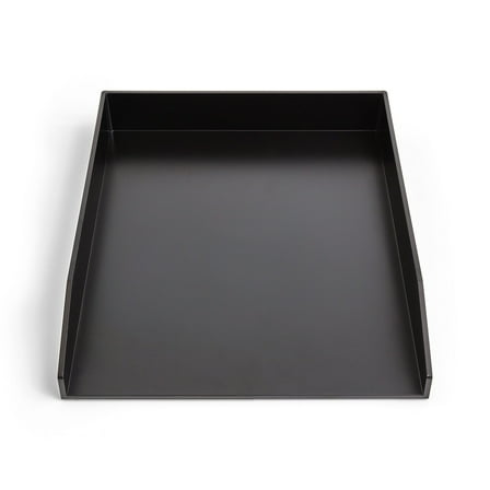 Staples TRU RED Front Load Stackable Plastic Letter Tray Blk TR55253