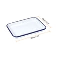 thumbnail image 2 of Paleta de bandeja de carnicero Uxcell 10" x 7.1" Bandeja rectangular de metal recubierta de esmalte triple para mezcla de colores en pintura artística, 2 of 7