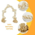 thumbnail image 5 of BMAG Dog Rope Toys for Aggressive Chewers, Tug of War Chew Medium Dog Toy with 5 Knot  for Teeth Cleaning, Beige, 5 of 6