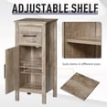 thumbnail image 4 of kleankin Bathroom Floor Cabinet Storage with Drawer and Adjustable Shelf for Entryway or Living Room, Barnwood, 4 of 9