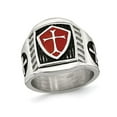 thumbnail image 1 of Mens Cross Antiqued Cross Shield Stainless Steel Ring, 1 of 4
