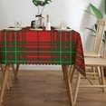 thumbnail image 3 of Rectangle Table Cloth, Comyn Tartan red Green Plaid Resistant Washable Tablecloth Decorative Table Cover for Dining, Indoor and Outdoor, 3 of 6