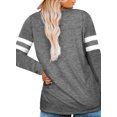 thumbnail image 6 of Aleumdr Fashion Plus Size Blouse for Ladies Womens Casual Long Sleeve V Neck Gray Colorblock Pullover Tops 22 24, 6 of 8