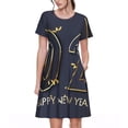 thumbnail image 1 of Disketp 2025 New Year 2 para Vestido de Manga Corta para Mujeres, Vestidos de Verano para Mujeres, Casual y Holgado para la Playa, 1 of 6