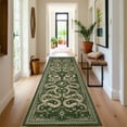 thumbnail image 6 of Garvee 2'x6' Modern Snake Printed Runner Rug Washable Kitchen Rug, Forest Low Pile Stain Resistant Rug Non Slip Carpet for Bedroom Laundry Room Entryway, Green, 6 of 7
