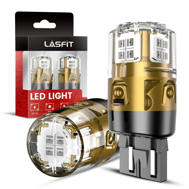 Bombilla LED para freno trasero LASFIT 7443, color rojo superbrillante (2 unidades)