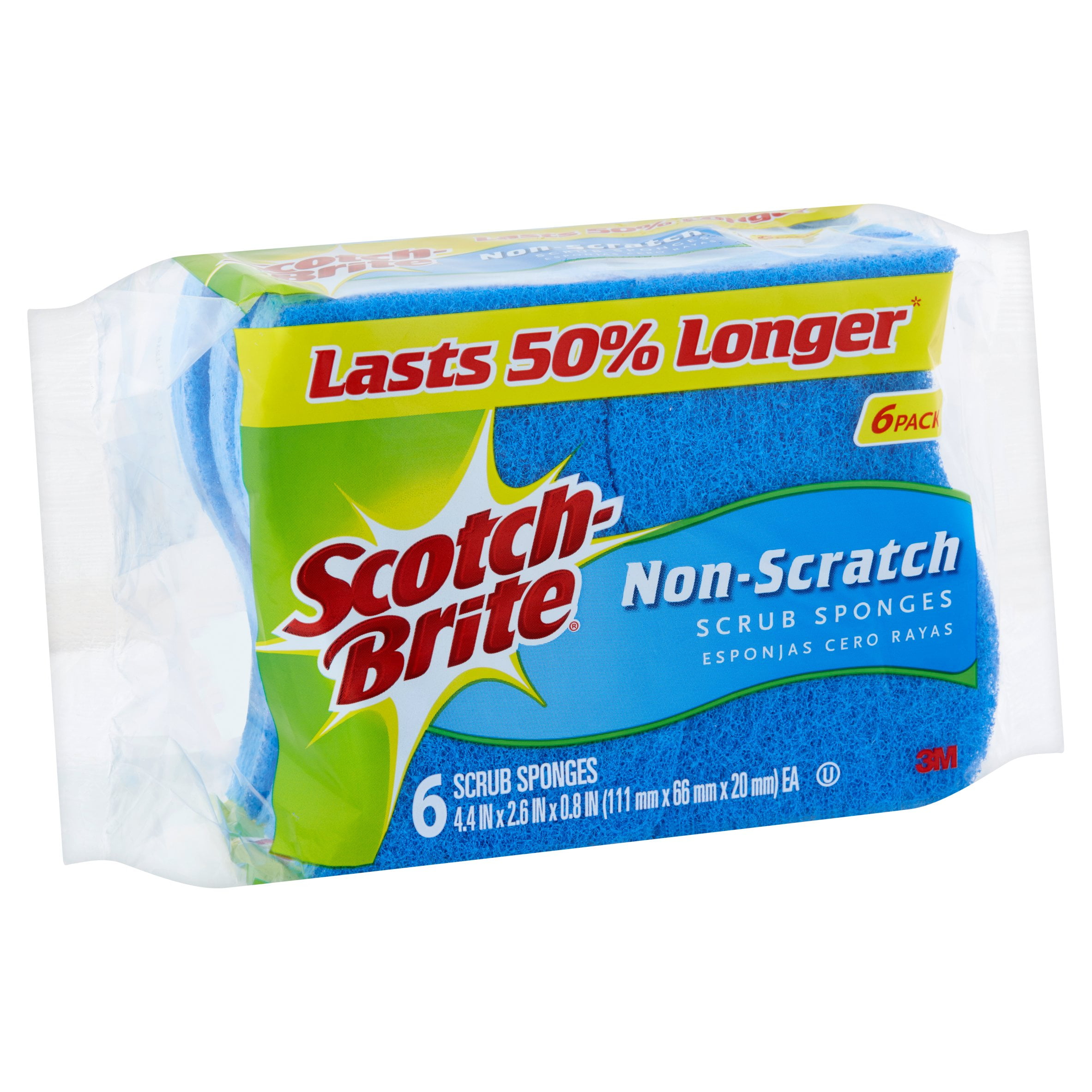 ScotchBrite NonScratch MultiPurpose Scrub Sponges Value Pack, 6 Ct