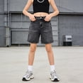 thumbnail image 4 of ZHANGDER Girls Jean Shorts Baggy Wide Leg Washed Denim Shorts Trendy Y2k Vintage Bermuda Jorts, Black 11-12 Years, 4 of 6