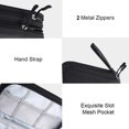 thumbnail image 2 of Tignapoo Compact Double-Layer Tech Organizer - Medium Size in Sleek Black, Lightweight & Waterproof for Travel, Office, or Home Use, 2 of 6