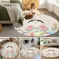thumbnail image 5 of Large Round Rug 8Ft Washable Non-Slip, Easter Circle Area Rugs for Living Room Bedroom, Country Spring Rabbit Feet Eggs Botanical Flowers Indoor Floor Mats Carpet Runner for Home Decor, 5 of 8