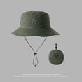 thumbnail image 3 of Sombreros De Protección Solar Sombrero anti-UV de poliéster, transpirable, unisex, para deportes al aire libre (verde militar), 3 of 8