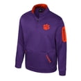 thumbnail image 2 of Men's Colosseum Purple Clemson Tigers Mainframe Quarter-Zip Fleece Jacket, 2 of 3