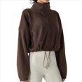 thumbnail image 2 of Chaqueta Corta de para Mujer con Dobladillo con Cordón Café de Té Asesinado M, 2 of 8