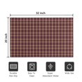 thumbnail image 5 of Maroon Yellow Checkerboard Maroon Pattern Indoor Door Mat 20”x32", Washable Non-Slip Decorative Rug for Entrance, Kitchen, Bathroom, 5 of 6