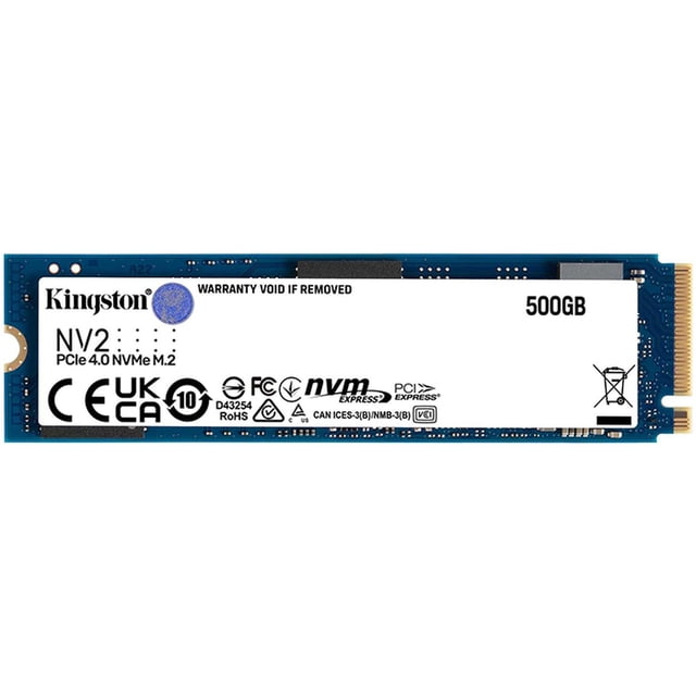 Unidad de Estado Sólido Kingston NV2 de 500 GB, M.2 NVMe PCIe 4.0. Kingston SNV2S/500G