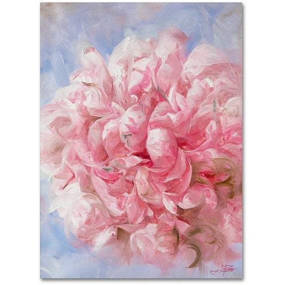 Trademark Fine Art "Pink Peonie I" Canvas Art by Li Bo
