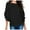 Black, variant on TYGHBN Women Lady's Long Sleeve Solid T-Shirt Batwing Sleeve Loose Sweater Top Long Sleeve Comfort Long Sleeve Women Fit T Shirts Woman's Summer Tops T Shirts Women Shirt Women Casual Womens Tops