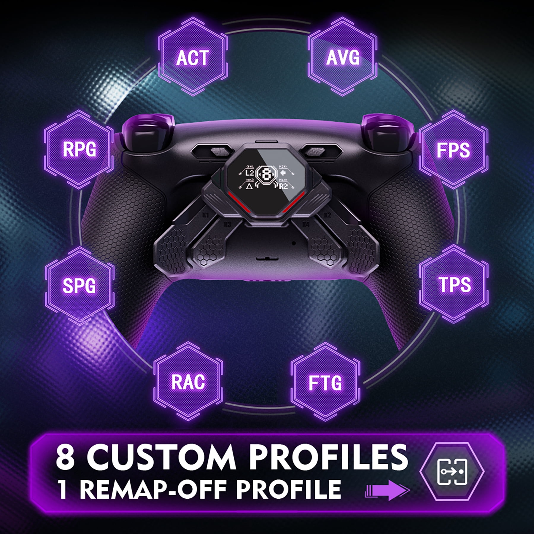 eXtremeRate SPARK Kit for PS5 Controller BDM-010/020 - OLED Paddles w/ 4 Remappable Buttons, Clicky Triggers & Rubberized Grip (Black)