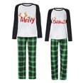thumbnail image 1 of Conjuntos a juego de pijamas navideños para parejas, conjunto de pijamas verdes para adultos con diseño de ciervo, Feliz Navidad, 1 of 4