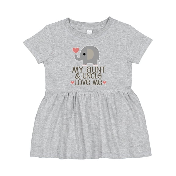 Inktastic Aunt and Uncle Love Me Nephew Girls Baby Dress