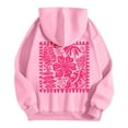 thumbnail image 4 of Linfrsh Womens Embroidered Hoodies Y2k Hibiscus Teen Girls Preppy Oversized Loose Fit Aesthetic Vintage Cute Pullover Tops (Pink,L), 4 of 7