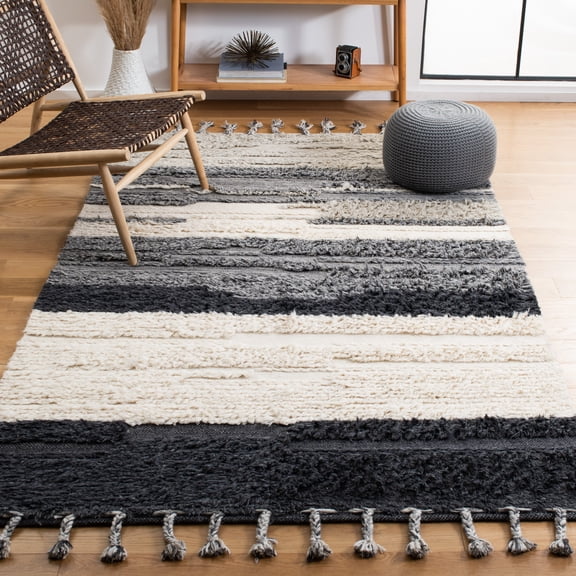 Safavieh Kenya Adrasteia Striped Wool Area Rug, Ivory/Gray, 3' x 5'