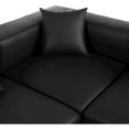 thumbnail image 6 of Meridian Furniture Cube Black Vegan Leather 8-Pc. U-Shaped Modular Sectional, 6 of 10