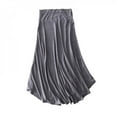 thumbnail image 4 of Hot Loose Large Pendulum Casual Summer High Waist Long Skirts Women Thin Solid Draped Elastic Waist Modal Skirt Female Dark Blue, 4 of 5