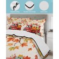 thumbnail image 3 of Twin XL Quilt Bedding Set, Fall Red Truck Reversible Summer Quilt 3 Pieces, Thanksgiving Autumn Harvest Pumpkins Orange Lightweight Bedspreads Coverlets with 2 Pillow Shams for All Seasons, 3 of 5