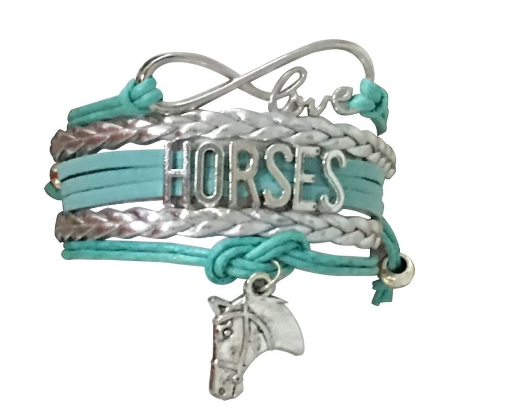 BBTO 30 Pieces I Love Horses Wristbands Horse Party Favors Rubber Bracelets for Horse Lovers School Company Group Team Student Colleague Award Gift