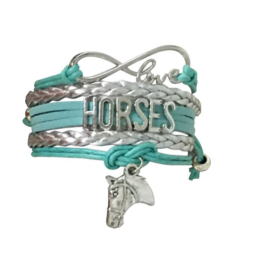 Infinity Collection Girls Horse Charm Bracelet, Horse Lovers