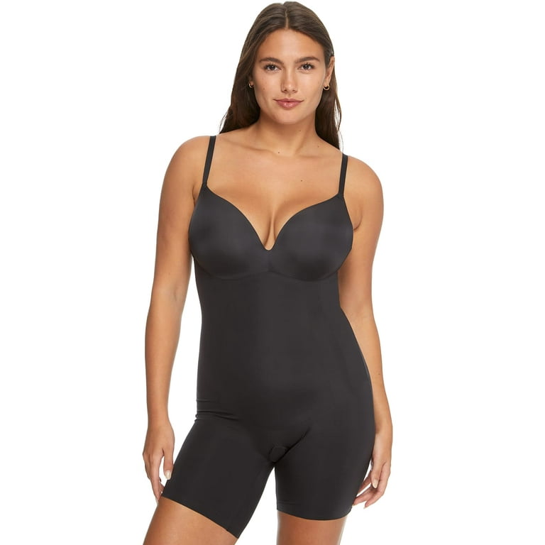 Maidenform BLACK All-in-One Body Shaper with Built in Bra, US 2XL