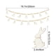 thumbnail image 3 of Guirnalda de madera con huevos de Pascua y conejito para la repisa de la chimenea – decoración rústica colgante de Pascua para el hogar, fiestas, ventanas y entrada, 3 of 6