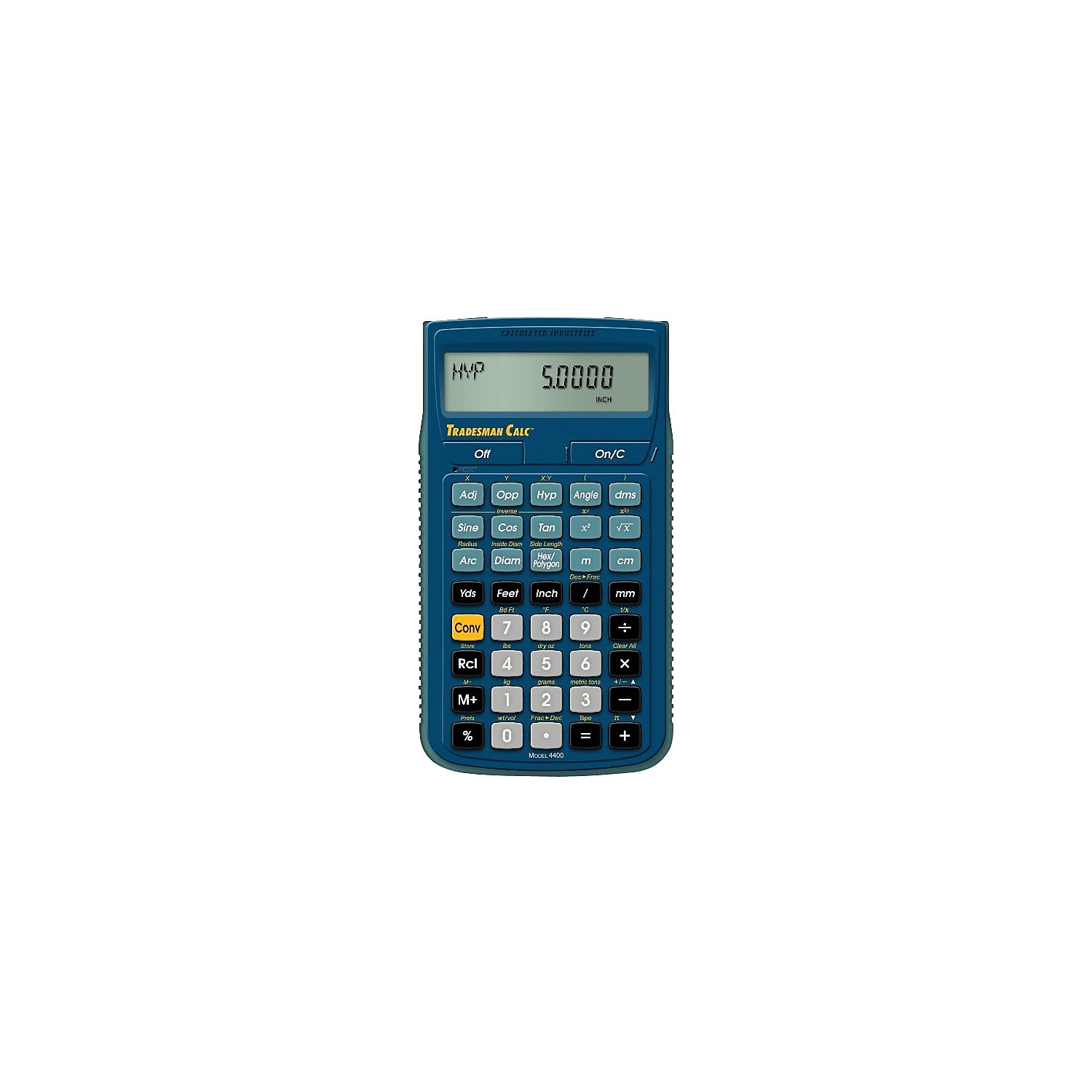 Calculated Industries Tradesman Calc (4400) Industrial Calculator Blue