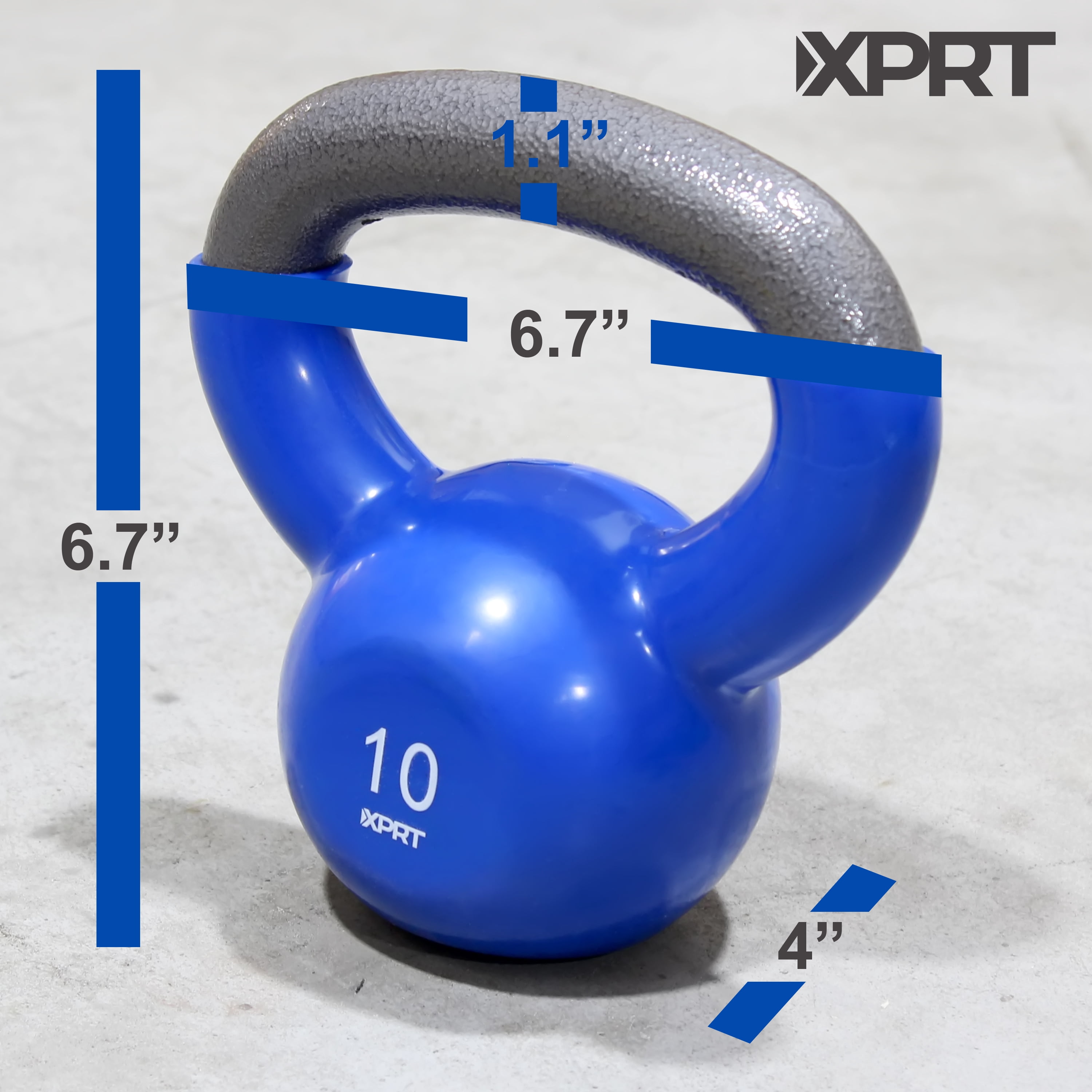 XPRT Fitness Vinyl Kettlebell 10 lb.