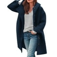 thumbnail image 3 of YueHuiYing Women's Casual Solid Color Tops Coats Long Sleeve Button Hooded Coat Jacket With Pocket, 3 of 6