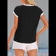 thumbnail image 4 of Camisetas de Corta para Mujer, Color Negro, Talla M, 4 of 7