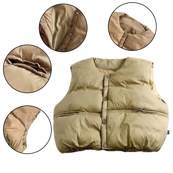 Godderr 9M-7Y Winter Down Cotton Waistcoat Jacket for Kids Toddler Little Turtle Shell Windproof Warm Cotton Vest Boys Girls Lightweight Down Warm Winter Jacket
