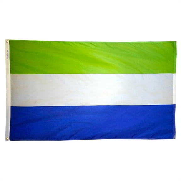 2x3' DURAWAVEZ SIERRA LEONE NYLON FLAG CH&G