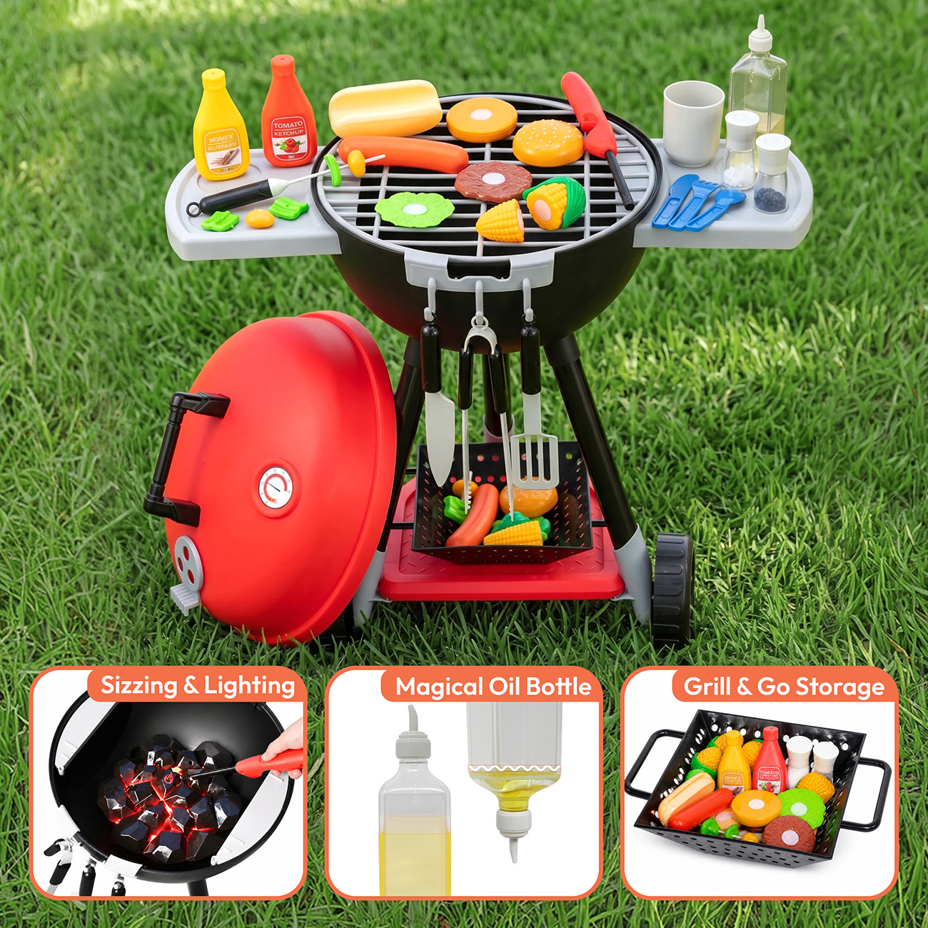 Joyfy BBQ Grill Play Set for Kids 34-Piece photo 4
