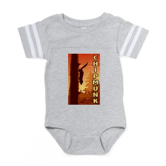 CafePress - Chipmunk CROP Text - Cute Infant Baby Football Bodysuit
