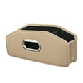 thumbnail image 2 of Leather Car Seat Organizer with Cup Holder & Paper Towel Case - Hangable Storage Box for Car Backseat, Interior Decoration Accessory, 14.17x6.29x3.54in, 2 of 6