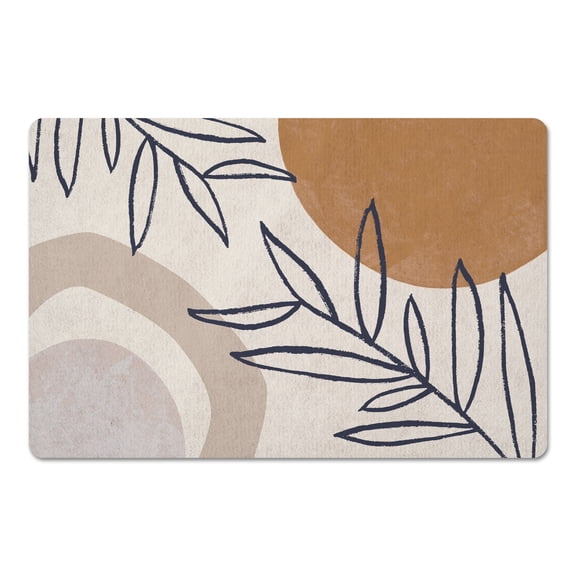 Creative Products Mid Mod Arch Leaves 18 x 27 Floor Mat