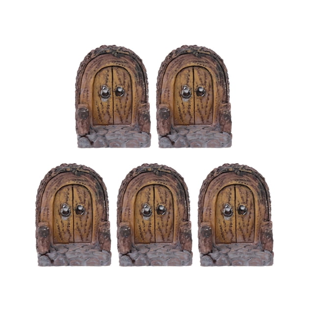 OUNONA 5 Pcs Mini Portes Décoratives en Résine pour Petit Jardin et Porte d'Entrée 3X4CM