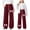 C-Wine148, variant on JIAYUE Girls Valentines Day Pants Bowknot Print High Waisted Straight-Leg Long with Pockets Girlfriend Pants For Kids Casual Fashionable Trousers