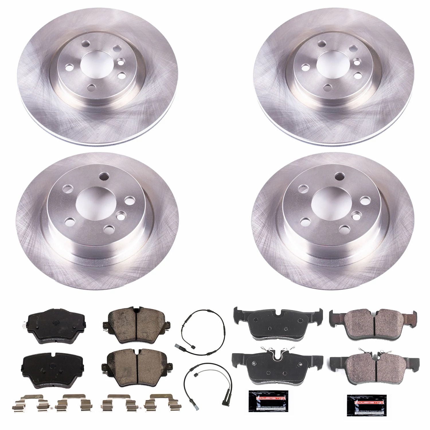 PowerStop Front and Rear Stock Replacement Brake Pad and Rotor Kit Fits: MINI COOPER Select Models KOE8356